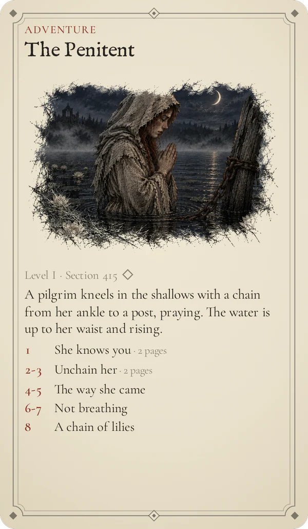 The road card The Penitent.
