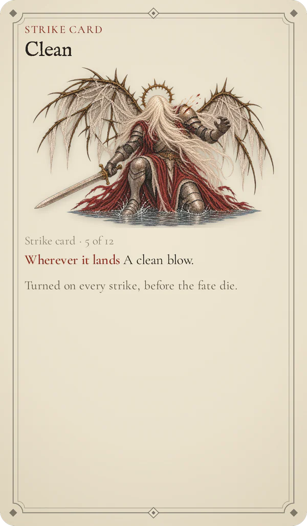 The strike card Clean.