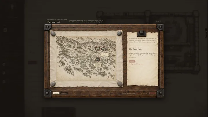 The war table